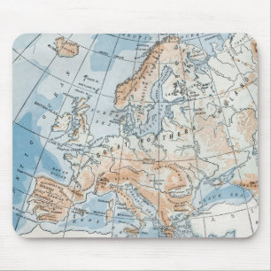Mousepad Mapa físico da Europa (1916)