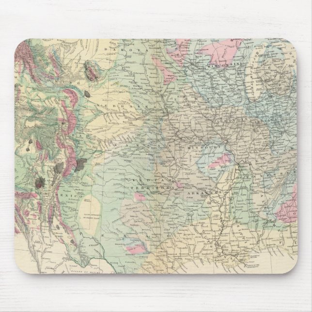 Mousepad Mapa geológico dos EUA (Frente)