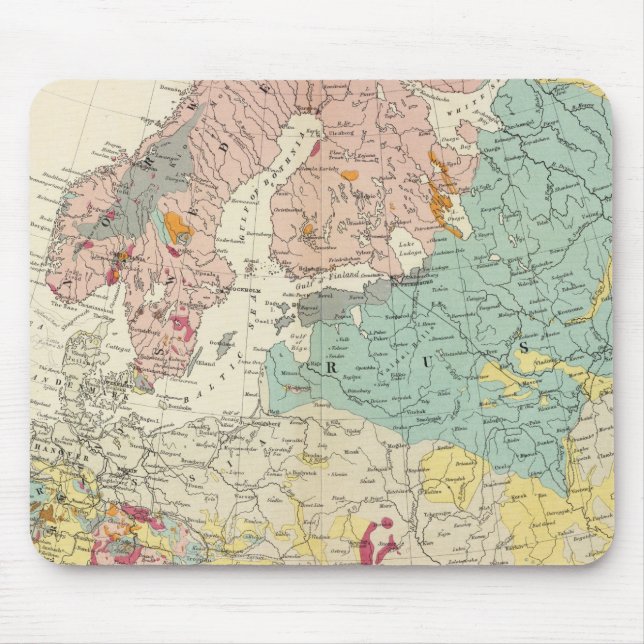 Mousepad Mapa geológico Europa (Frente)