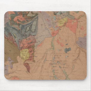 Mousepad Mapa Geológico, Parte Nacional do Yellowstone, Wy