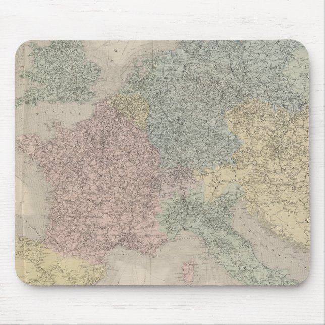 Mousepad Mapa geral dos caminhos de ferro europeus (Frente)