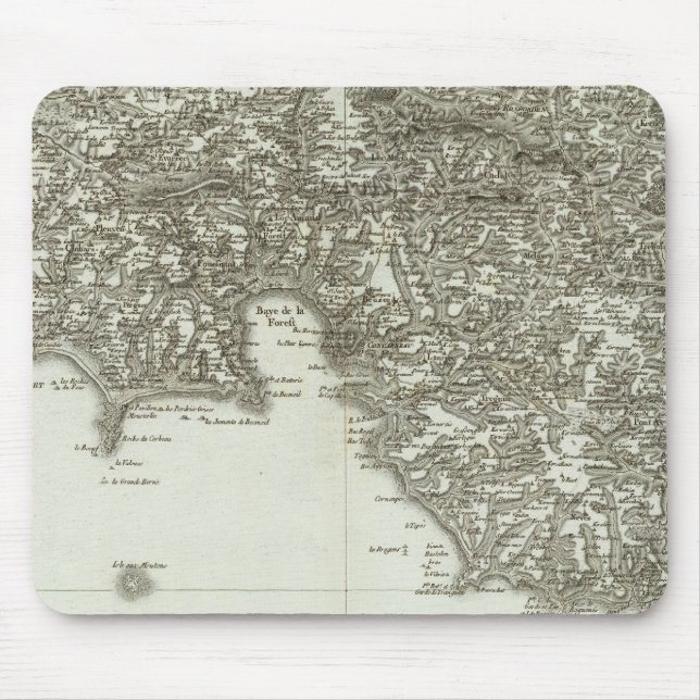 Mousepad Mapa gravado de França 2 (Frente)