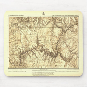 Mousepad Mapa histórico do Grand Canyon