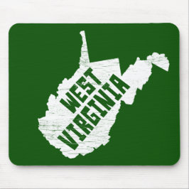 Mousepad Mapa Home do branco do vintage de West Virginia