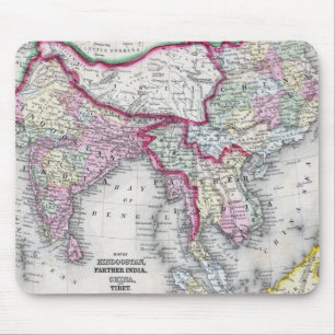 Mousepad Mapa India, Tibet, China & SE Ásia de Mitchell