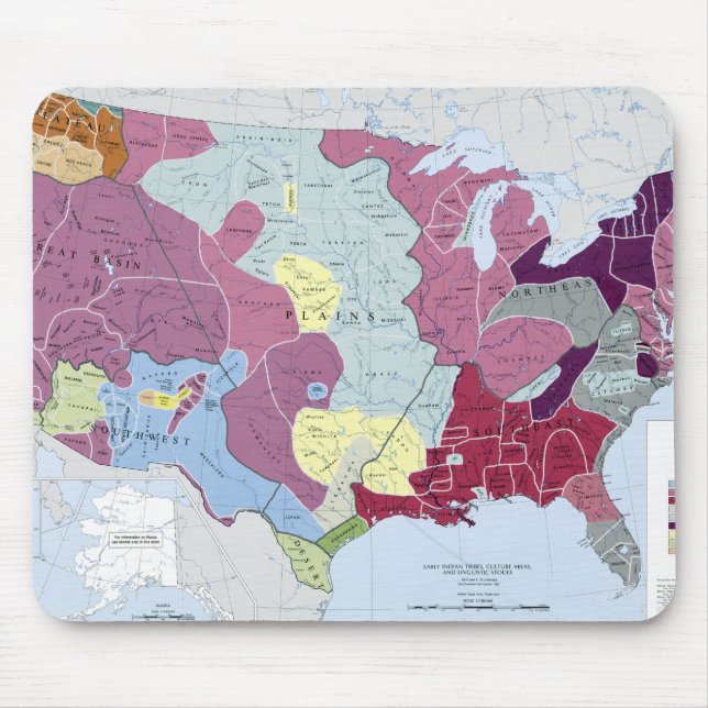 MOUSEPAD MAPA: INDIANOS AMERICANOS (Frente)