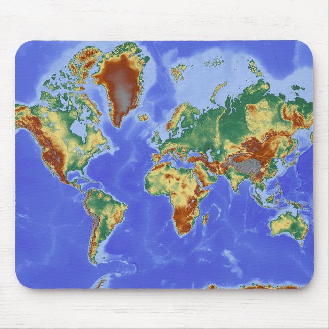 Mousepad Mapa Internacional da Geografia Mundial (Frente)