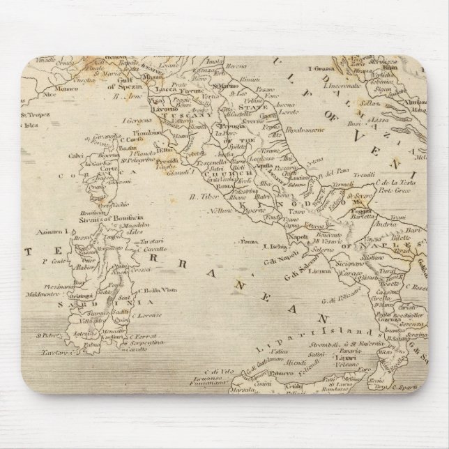 Mousepad Mapa italiano de Arrowsmith (Frente)