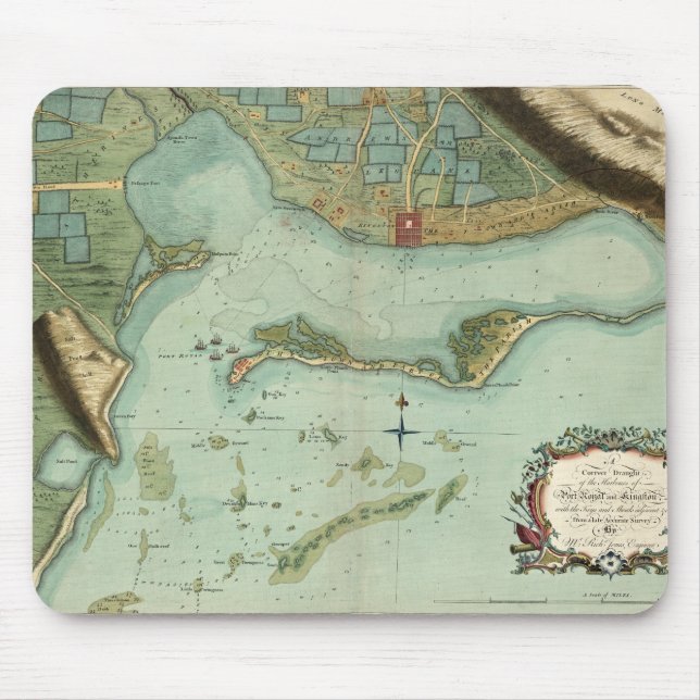 MOUSEPAD MAPA: JAMAICA, 1756 (Frente)