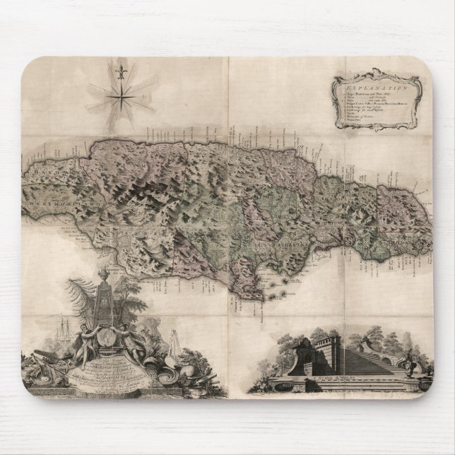 MOUSEPAD MAPA: JAMAICA, 1763 (Frente)