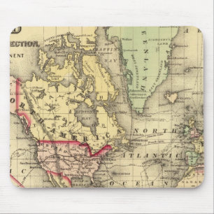 Mousepad Mapa Mundial com as rotas marítimas dos explorado
