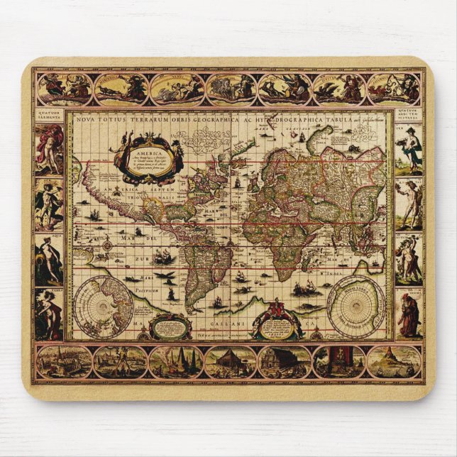 Mousepad Mapa Mundial de 1635 (Frente)