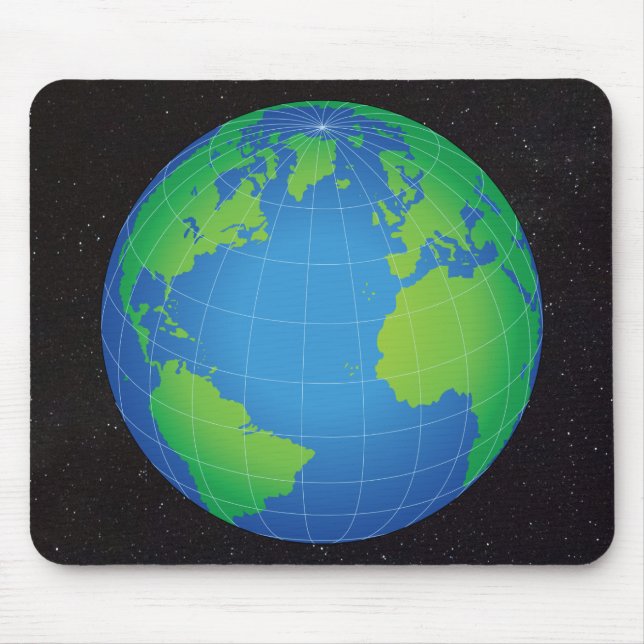 Mousepad Mapa Mundial do Céu Estrelado (Frente)