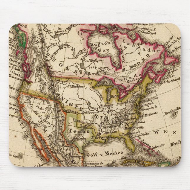 Mousepad Mapa Norte-Americano 2 (Frente)