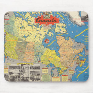 Mousepad Mapa Pictórico do Canadá - Marcas