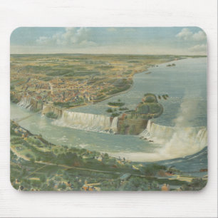 Mousepad Mapa pictórico do vintage de Niagara Falls NY