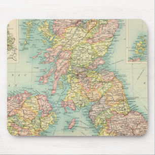 Mousepad Mapa político das Ilhas Britânicas