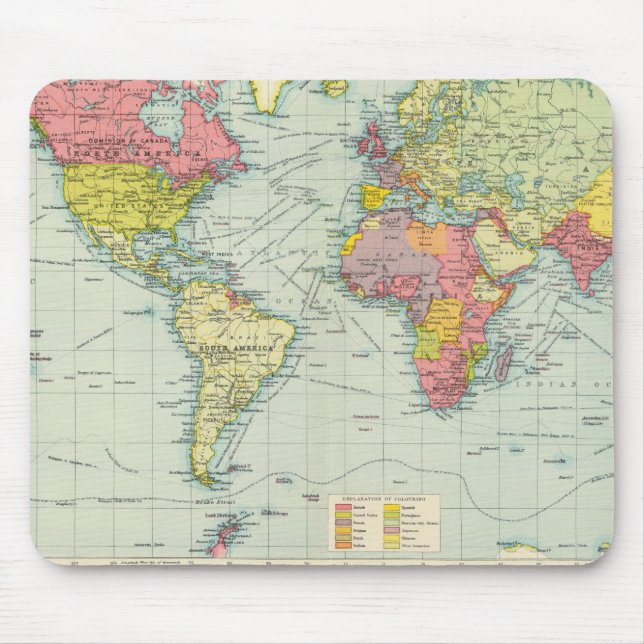Mousepad Mapa político mundial (Frente)