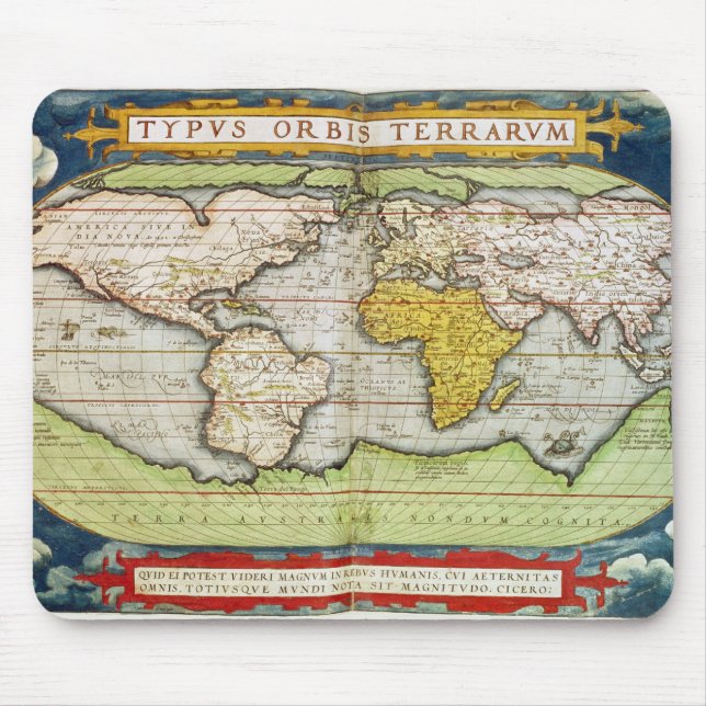 Mousepad Mapa que faz um mapa do senhor Francis Drake (Frente)