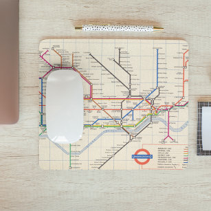 Mousepad Mapa Subterrâneo de Londres