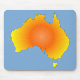 Mousepad Mapa Sunny Austrália