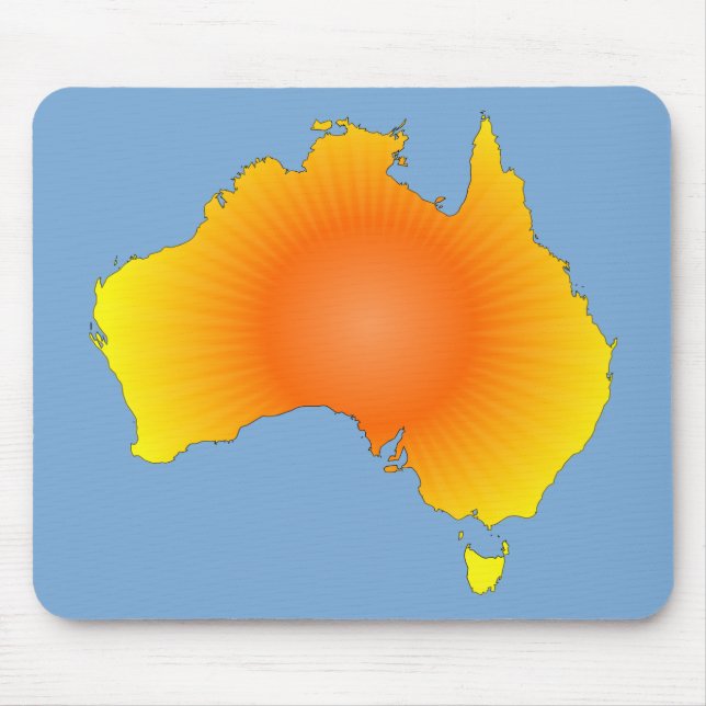 Mousepad Mapa Sunny Austrália (Frente)