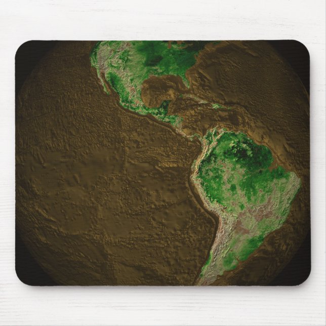 Mousepad Mapa topográfico da Terra (Frente)