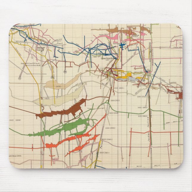 Mousepad Mapas de minas de comstock Número VI (Frente)