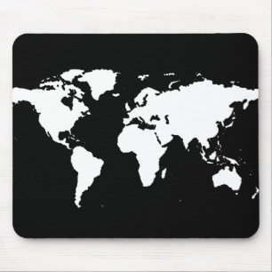 Mousepad mapas mundiais - cor personalizável