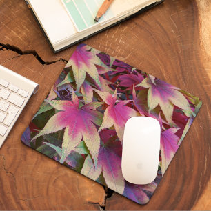 Mousepad Mapeamento Colorido de Outono Deixa Floral