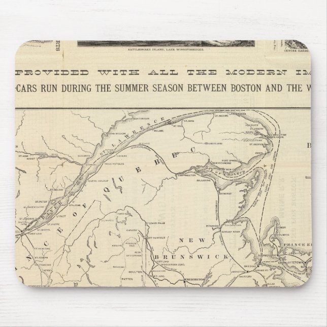 Mousepad Mapear Boston e Maine Railroad (Frente)