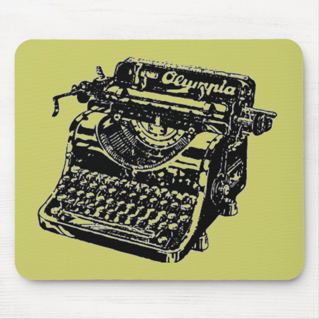 Mousepad Máquina de escrever Vintage (Frente)