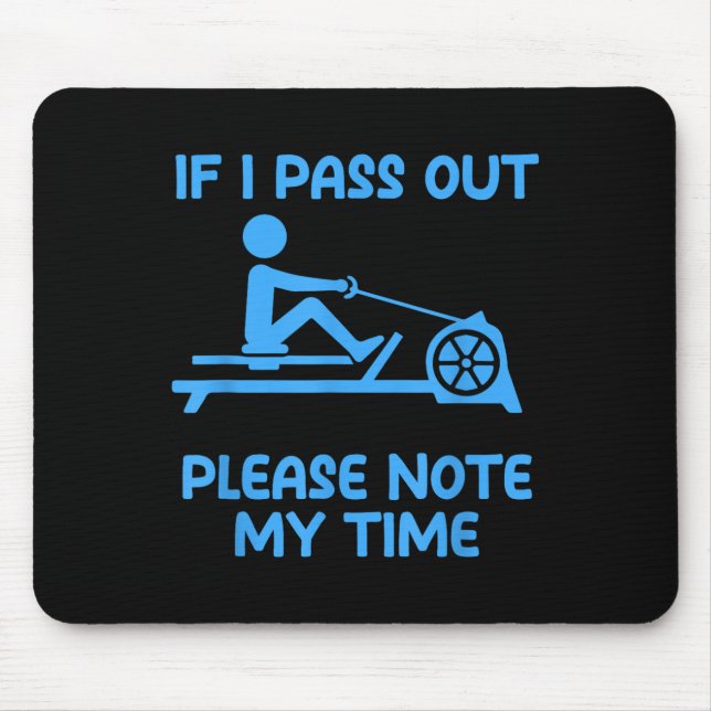 Mousepad Máquina Ergômica Divertida Exercício de Remo no Gi (Frente)
