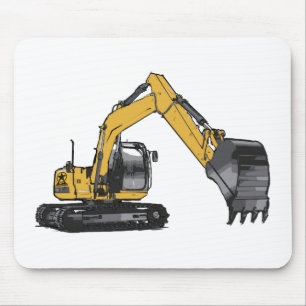 Mousepad Máquina escavadora amarela grande