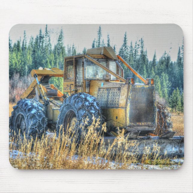 Mousepad Máquinas De fazenda, Trator, Anel Traseiro, Veícul (Frente)
