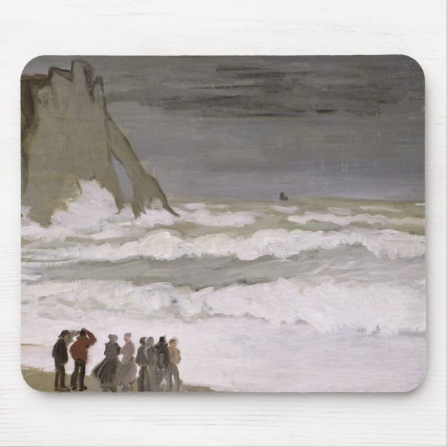 Mousepad Mar áspero de Claude Monet | em Etretat, 1868-69 (Frente)