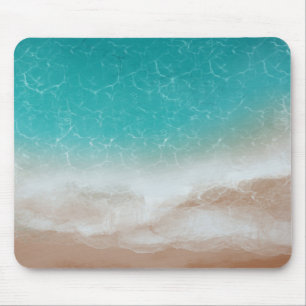 Mousepad Mar e Praia de Cima Arte Abstrata Legal