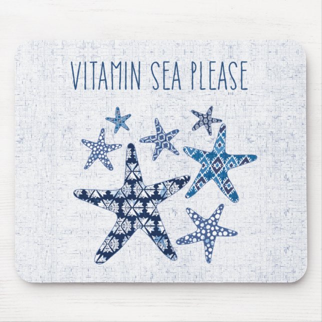 Mousepad Mar litoral da vitamina da arte | por favor (Frente)