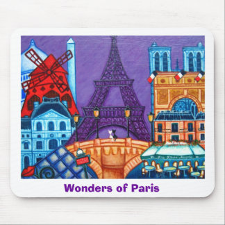 Mousepad Maravilhas do tapete do rato de Paris