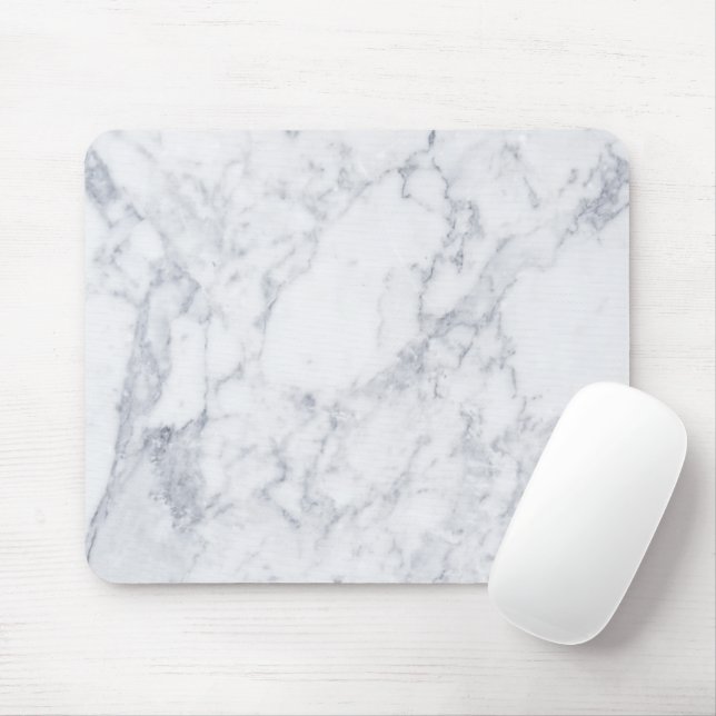 Mousepad Marble Branco (Com mouse)