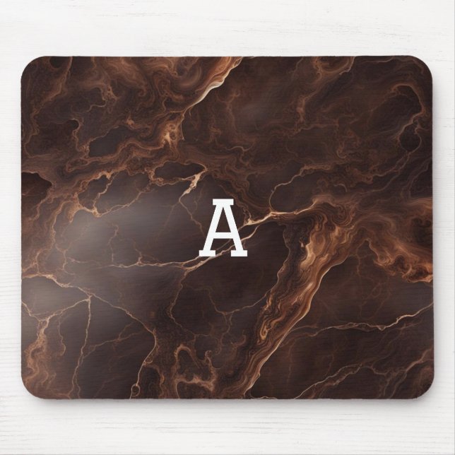 Mousepad Marble castanho escuro (Frente)