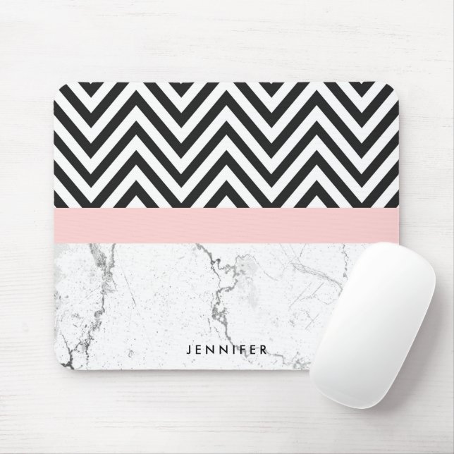 Mousepad Marble & Chevron (Com mouse)