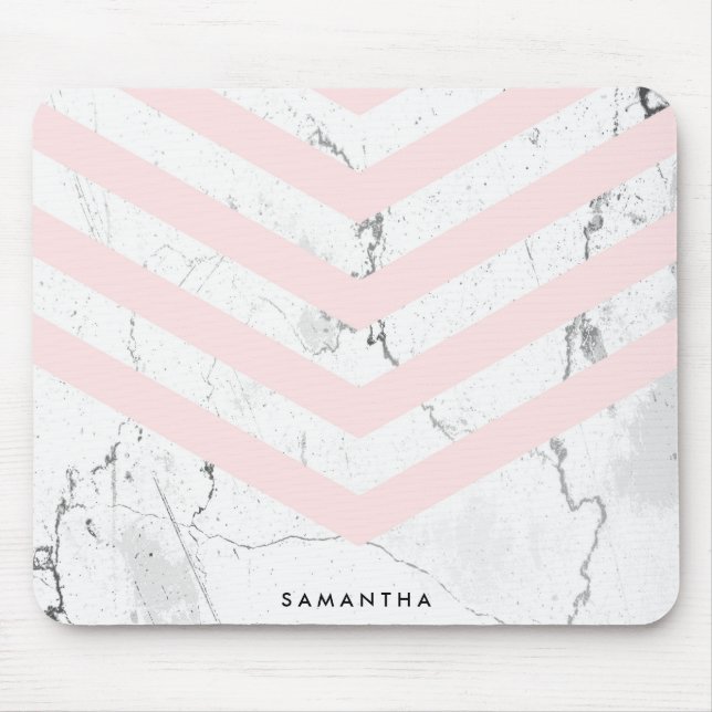 Mousepad Marble & Chevron (Frente)