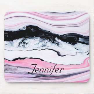 Mousepad MARBLE FAUX BRANCO, cor-de-rosa Elegante, PERSONAL