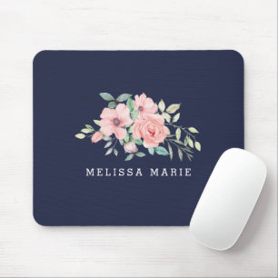 Mousepad Marca d'água do Marinho de Nome Personalizado