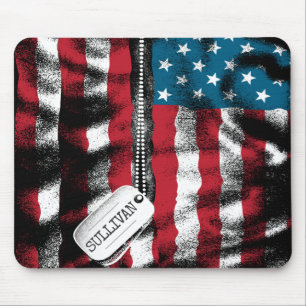 Mousepad Marca de Cachorro Soldado Militar Personalizada EU