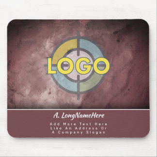 Mousepad Marca de Luxo Burgundy Maroon Escritório Executivo