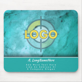 Mousepad Marca de Luxo Turquesa Azul Luxuoso Escritório Exe