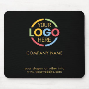 Mousepad Marca do logotipo comercial da empresa Dourada a p