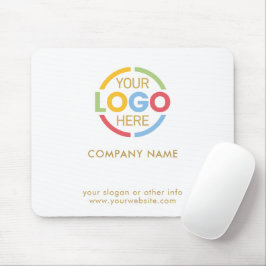 Mousepad Marca do logotipo de empresa Elegante White e Dour